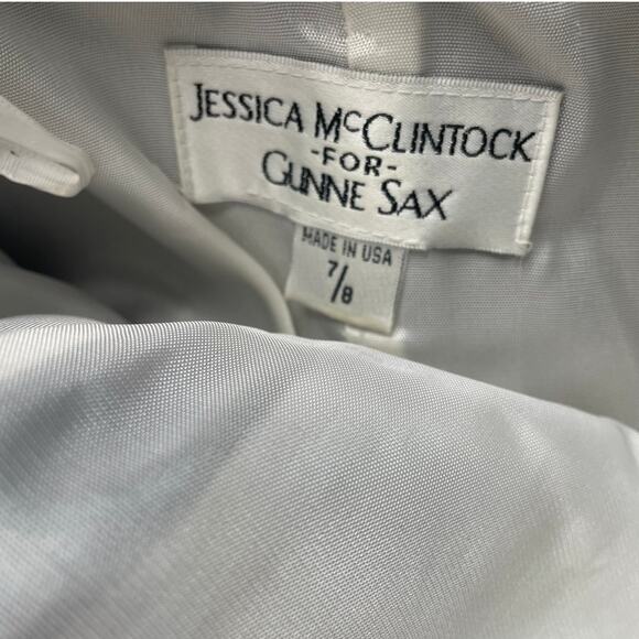Vintage Jessica McClintock Gunne Sax Strapless Formal Gown Sz 7/8 Prom Evening - Picture 11 of 11